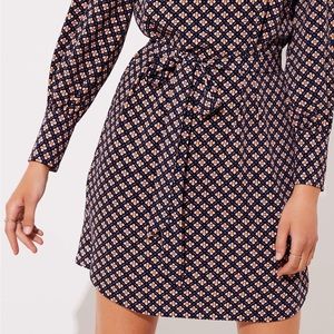 NWT Mosaic Tie Waist Shirtdress